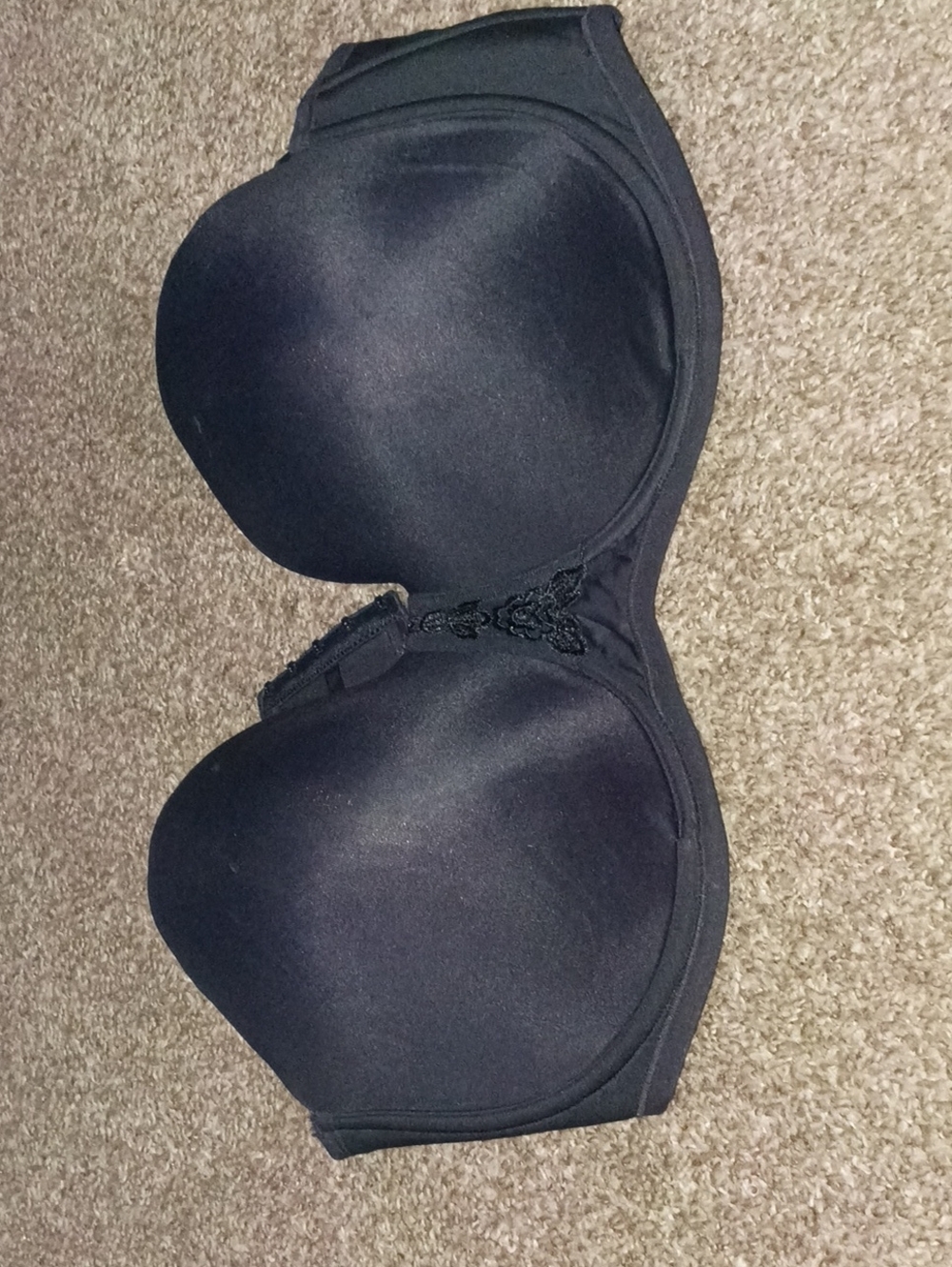 Vanity Fair Black Strapless  Bra